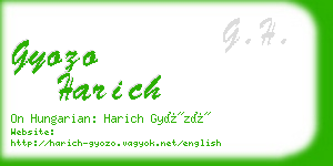 gyozo harich business card